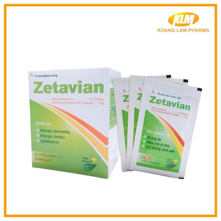 Zetavian - Dị ứng da, viêm mũi dị ứng, các chứng viêm mắt