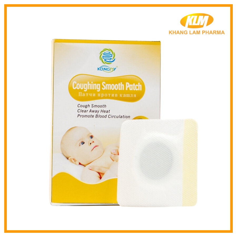 Coughing Smooth Patch - Miếng dán thảo dược giảm ho, viêm phế quản cấp ở trẻ em (Hộp 6 miếng)