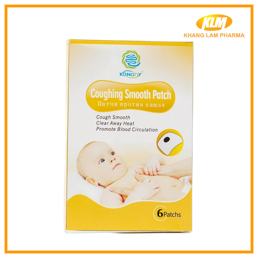 Coughing Smooth Patch - Miếng dán thảo dược giảm ho, viêm phế quản cấp ở trẻ em (Hộp 6 miếng)