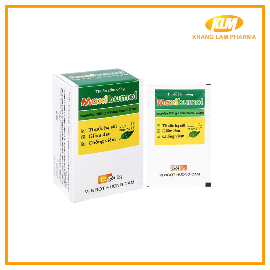 Maxibumol - Giảm đau, hạ sốt, kháng viêm dành cho trẻ em từ 1 tuổi