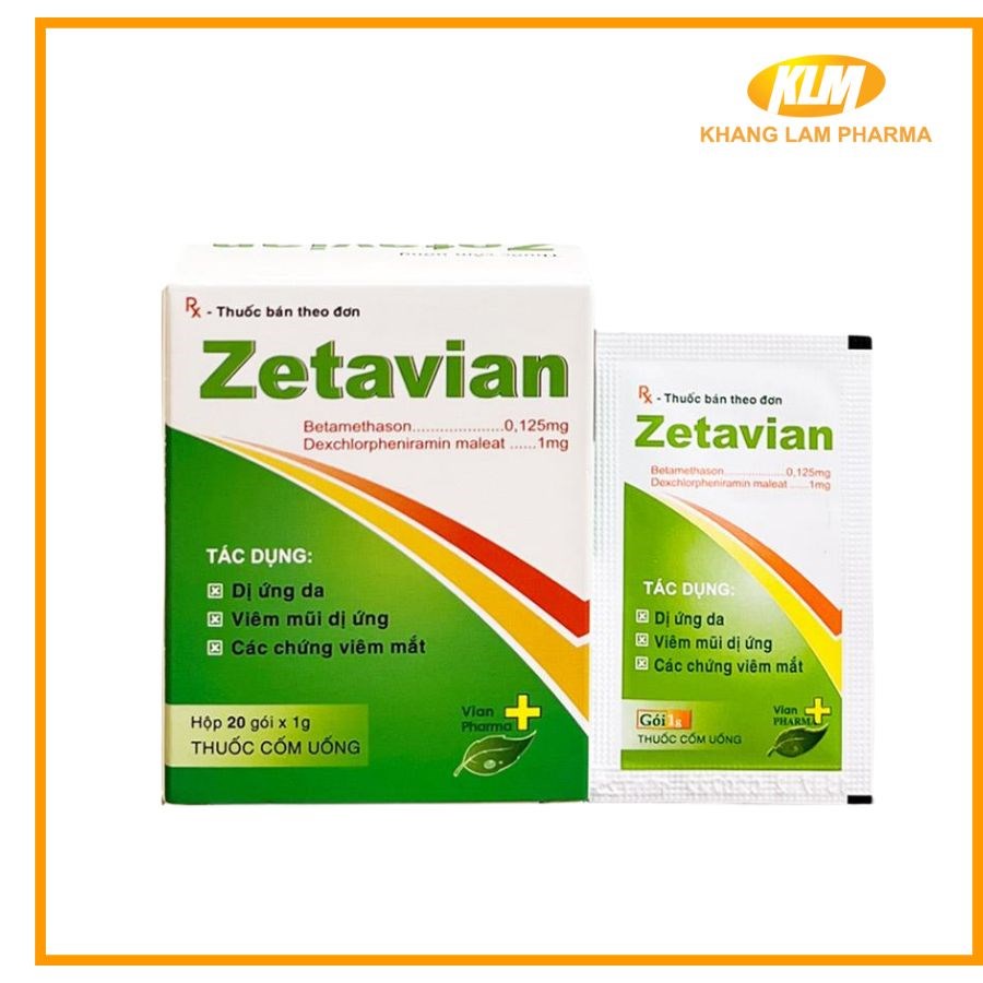 Zetavian - Dị ứng da, viêm mũi dị ứng, các chứng viêm mắt