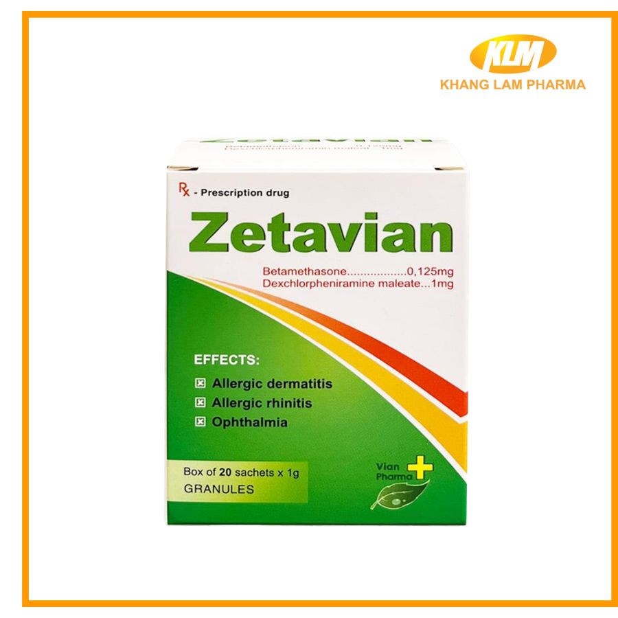 Zetavian - Dị ứng da, viêm mũi dị ứng, các chứng viêm mắt