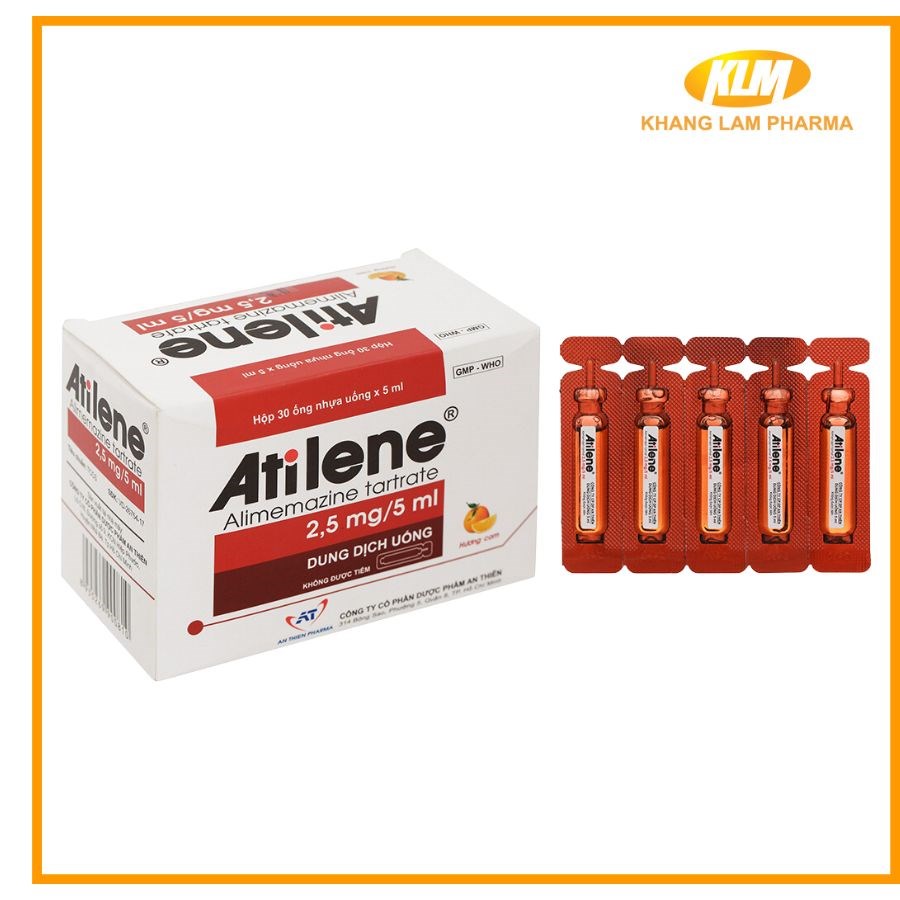 Atilene - Thuốc điều trị viêm mũi, dị ứng hiệu quả (Hộp 30 ống)