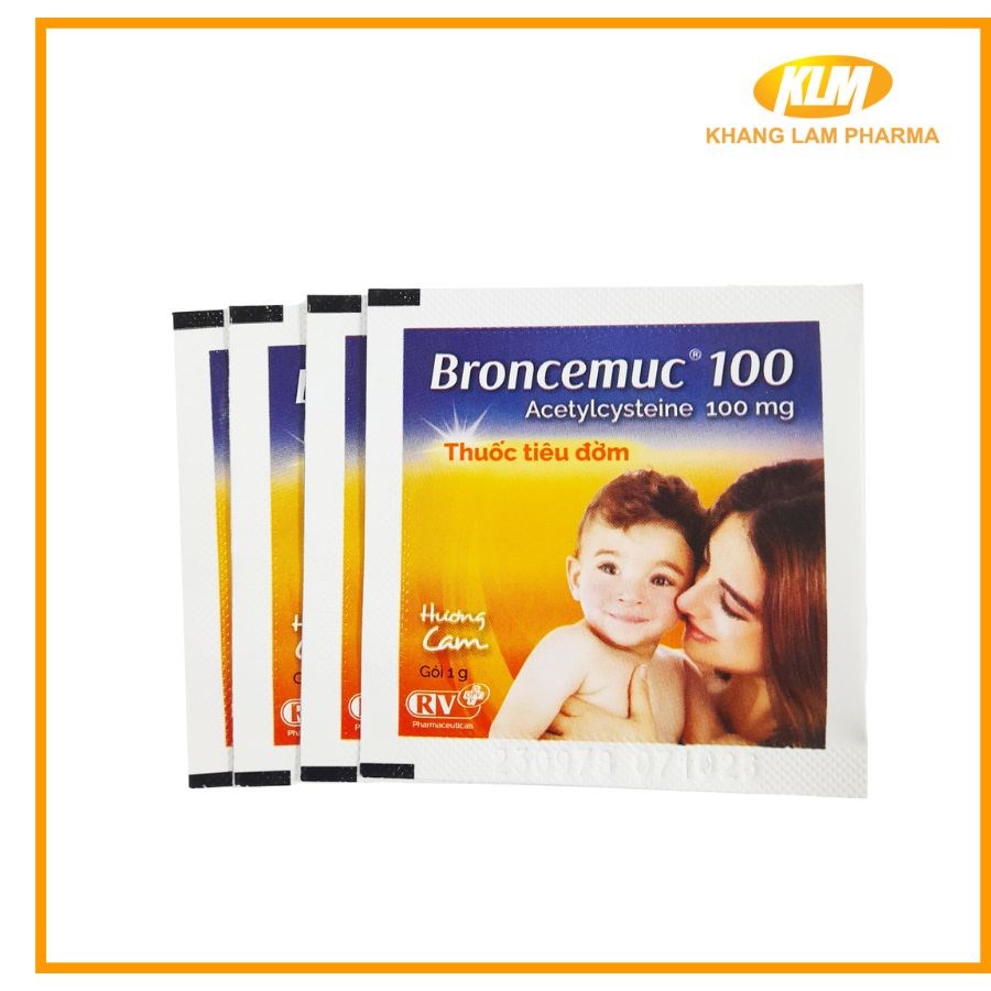 Broncemuc 100 -  Thuốc tiêu đờm (Hộp 20 gói)
