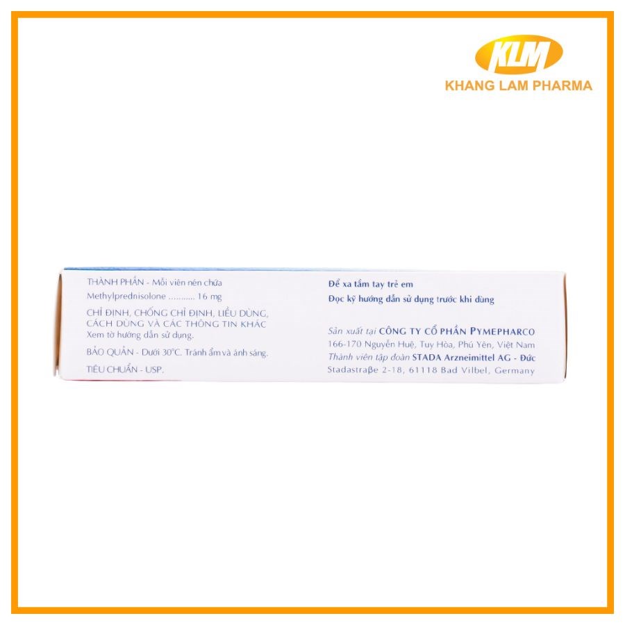 Methylprednisolone STADA 16mg - Kháng viêm, ức chế miễn dịch