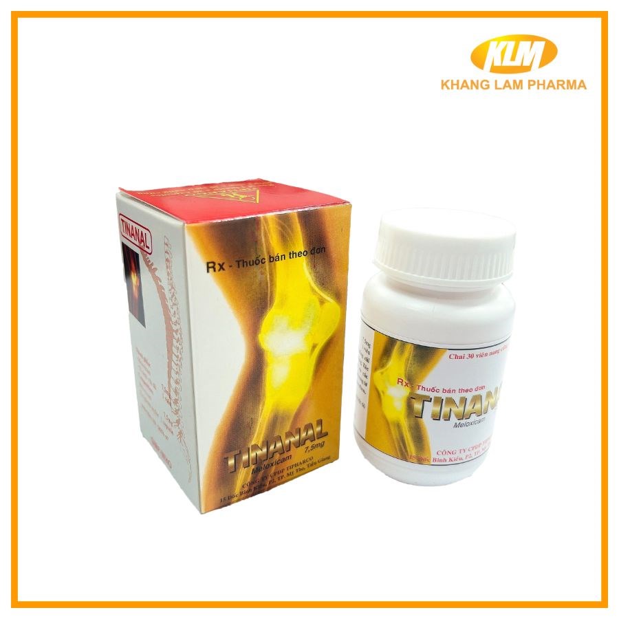 Tinanal - Thoái hóa khớp, viêm khớp dạng thấp, viêm cột sống dính khớp (Lọ 30 viên)