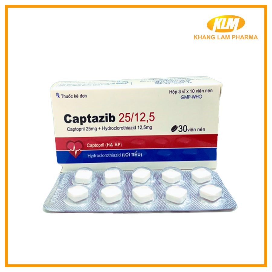 Captazib 25/12,5 - Điều trị bệnh tăng huyết áp