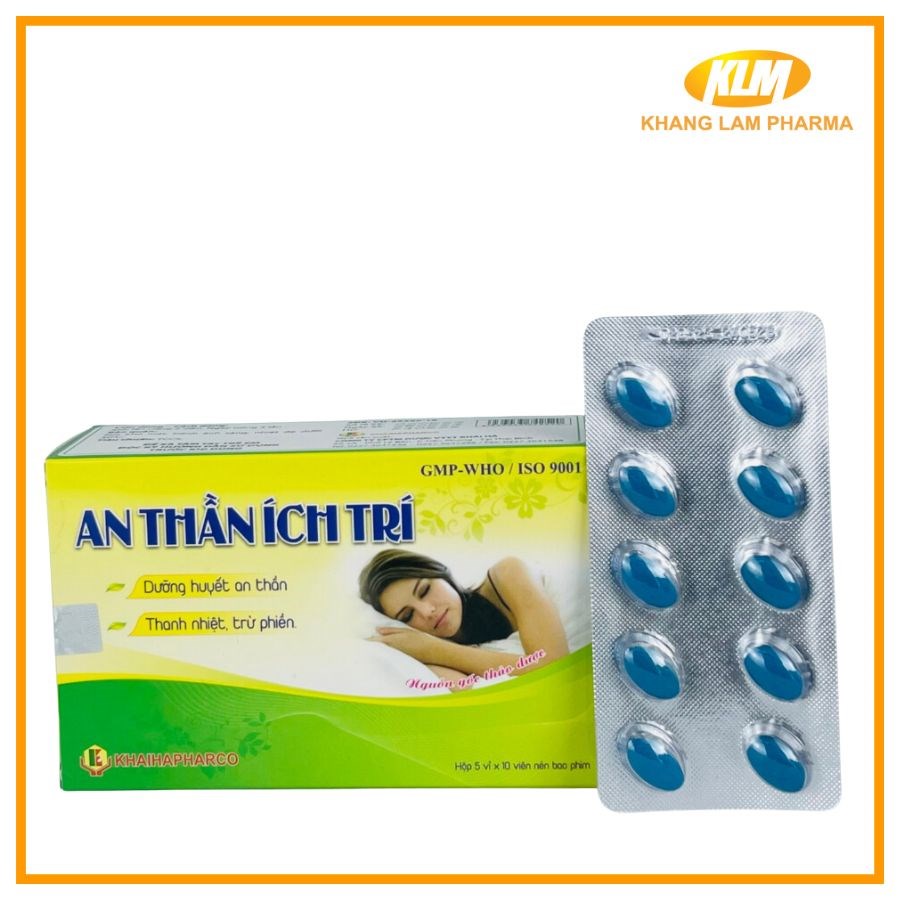 An thần Ích Trí - Giúp điều trị suy nhược thần kinh hiệu quả (Hộp 5 vỉ x 10 viên)