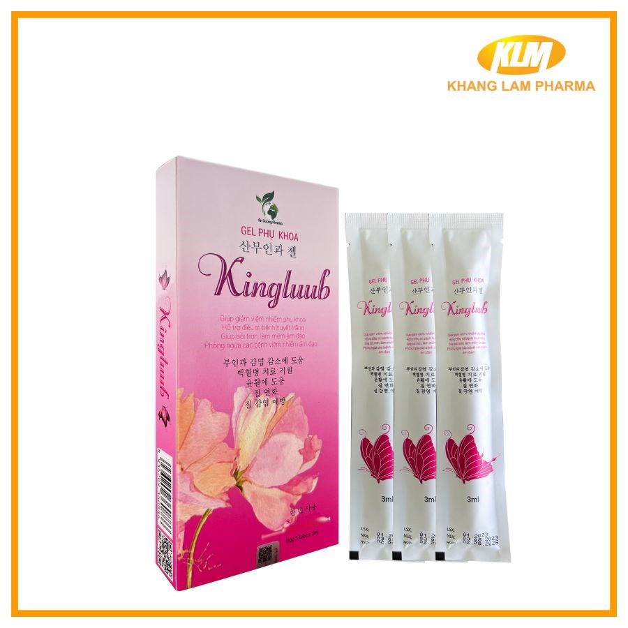 Kingluub - Gel hỗ trợ điều trị viêm nhiễm phụ khoa (Hộp 5 tuýp/3ml)