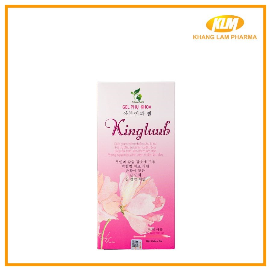 Kingluub - Gel hỗ trợ điều trị viêm nhiễm phụ khoa (Hộp 5 tuýp/3ml)