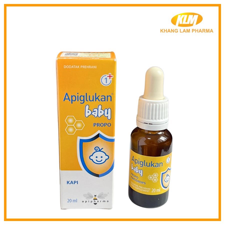 Apiglukan Baby Drops - Tăng cường hệ miễn dịch cho trẻ từ 1 tuổi (Lọ 20ml)